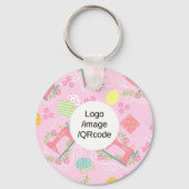 ラブ裁縫機械。ピーチ キーホルダー (裏面)