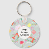 ラブ裁縫機械。ブルー キーホルダー (裏面)