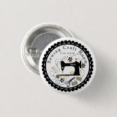 ラブ裁縫白黒 缶バッジ (正面&裏面)