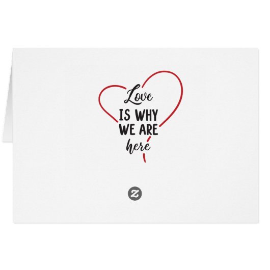 ラブ赤いハート白黒の結婚ブライダルシャワー (裏面横)