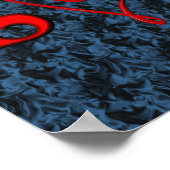 ラブ赤いハート ポスター (角)