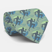 ラブ走ズ・マラソンコンペティティブランナーブルーグレー ネクタイ (ロール)