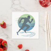 ラブ走マラソン競技ランナーイベント スタンダードカクテルナプキン (インサイチュ)