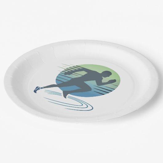 ラブ走マラソン競技ランナーイベント ペーパープレート (アングル)