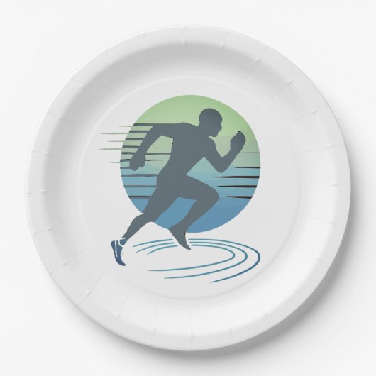 ラブ走マラソン競技ランナーイベント ペーパープレート (正面)