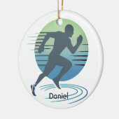 ラブ走マラソン競技ランナーカスタム大会 セラミックオーナメント (左)