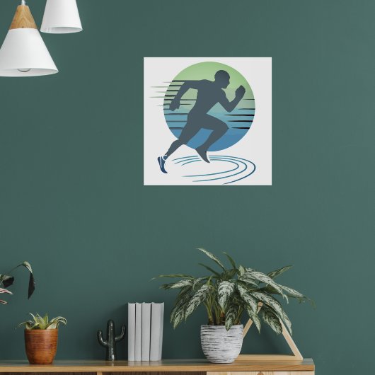 ラブ走マラソン競技ランナーカスタム大会 ポスター (リビング1)