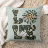 ラブ軍隊ひまわり クッション (ブランケット)