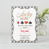 ラブ運が良いカジノテーマの招待状 招待状 (スタンド正面)