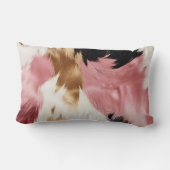 ラブ金ゴールドクリームピンクブラック女性のカーボーイ牛革 ランバークッション (裏面)