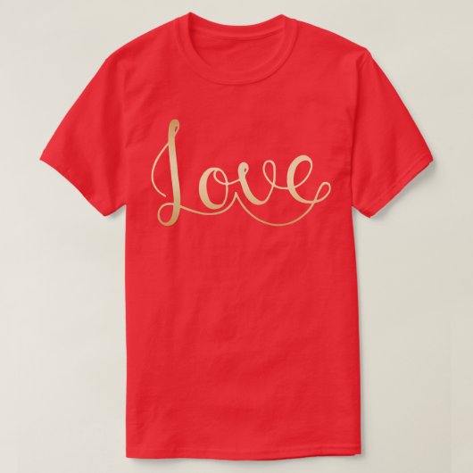 ラブ金ゴールドレタリング Tシャツ (デザイン正面)
