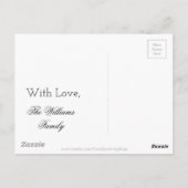 ラブ金ゴールド文字ワードエレガントゴールデン装飾 ポストカード (裏面)