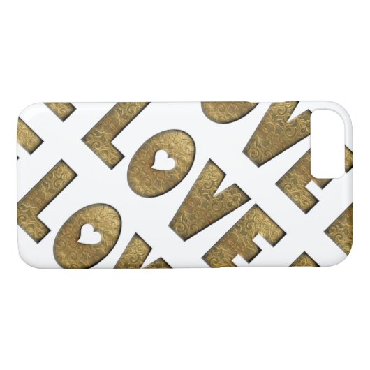ラブ金ゴールド文字ワードエレガントゴールデン装飾 Case-Mate iPhoneケース (裏面(横))