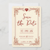 ラブ鍵ラブザデイト招待状 招待状 (正面)