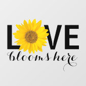 ラブ開花はこちらヒマワリ ウィンドウサイン (シート)