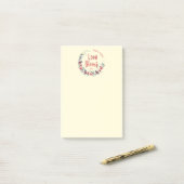 ラブ開花パーソナライズされた新郎新婦の日付を保存 ポストイット (デスク上)