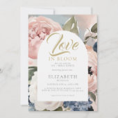 ラブ開花ピーニーガーデンボホアーチブライダルシャワー 招待状 (正面)
