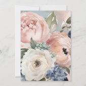 ラブ開花ピーニーガーデンボホアーチブライダルシャワー 招待状 (裏面)