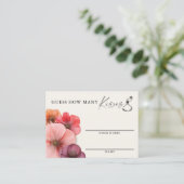 ラブ開花ブライダルシャワーキスゲームカード エンクロージャーカード (スタンド正面)