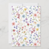 ラブ開花ワイルドフラワーグリーンブライダルシャワー 招待状 (裏面)