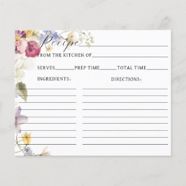 ラブ開花ワイルドフラワー素朴ブライダルシャワーレシピ