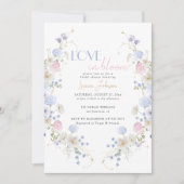 ラブ開花春ワイルドフラワーズブライダルシャワー 招待状 (正面)