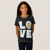 ラブ魚釣りグランドパフィッシャーマンハットマスおもしろいフス Tシャツ (正面フル)