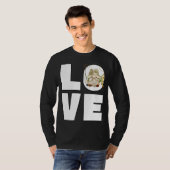 ラブ魚釣りグランドパフィッシャーマンハットマスおもしろいフス Tシャツ (正面フル)