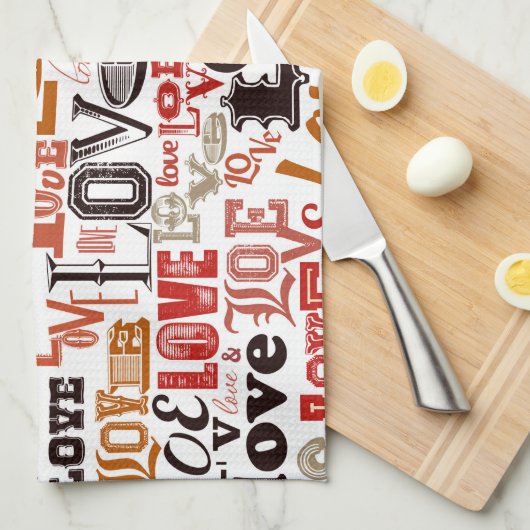 ラブ１ キッチンタオル (四つ折り)