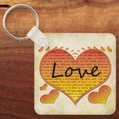 ラブ1コリント13ハート キーホルダー (正面)