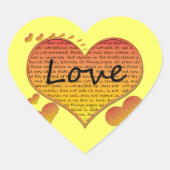 ラブ1コリント13ハート ハートシール (正面)