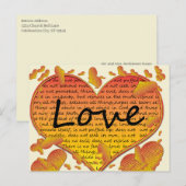 ラブ1コリント13ハート ポストカード (正面/裏面)