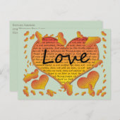 ラブ1コリント13ハート ポストカード (正面/裏面)