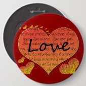 ラブ1コリント13ハート 缶バッジ (正面&裏面)