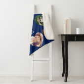 ラブ10フォトコラージブルー シェルパブランケット (インサイチュ)