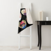 ラブ12フォトハートコラージブラック シェルパブランケット (インサイチュ)