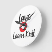 ラブ2織機ニット ラウンド壁時計 (傾斜)