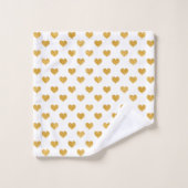 ラブ2018ホワイト – ゴールデンハート バスタオルセット (ウォッシュタオル)