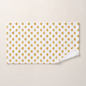 ラブ2018ホワイト – ゴールデンハート バスタオルセット (ハンドタオル)