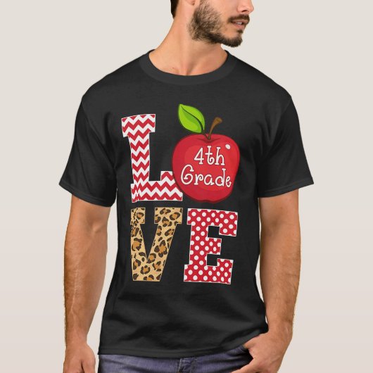 ラブ4年生アップルティーズ先生ヒョウ Tシャツ (正面)