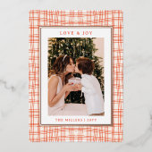 ラブ7ジョイフォトシンプルモダンホリデイ 箔シーズンカード (正面)