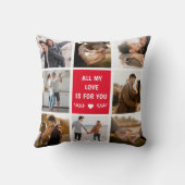 ラブ8フォトコラージュ赤 クッション (裏面)