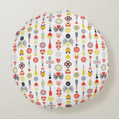 ラブ かわいい ミニマリスト 記念日 ラウンドクッション (裏面)