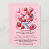 ラブ&アイスクリームブランチ 招待状 (正面/裏面)