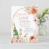 ラブ・アイボリー・ベージュ・ブライダルシャワー　パンプキンチアーズ 招待状 (スタンド正面)