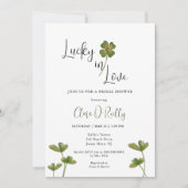 ラブ・アイルック シャムロック ブライダルシャワー 招待状 (正面)