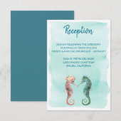 ラブ・アット・シー | 海のイルカの結婚式披露宴 エンクロージャーカード (正面/裏面)