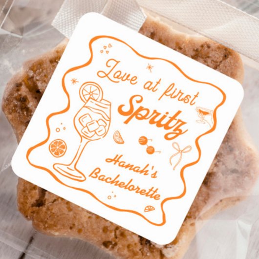 ラブ・アット・ファースト・スプリッツ独身最後のパーティー スクエアシール