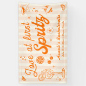 ラブ・アット・ファースト・スプリッツ独身最後の夜へようこそ 横断幕 (縦)