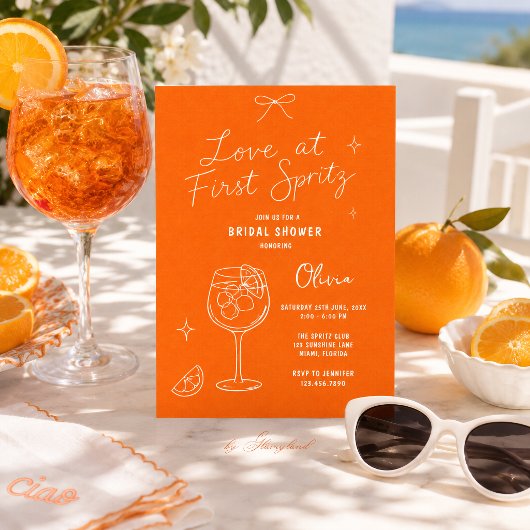 ラブ・アット・ファースト・スプリッツ ウェディングシャワー招待状 招待状